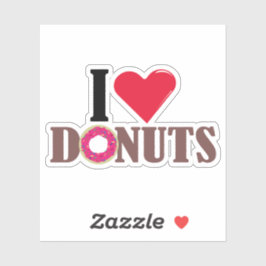 Adesivo I love donut design