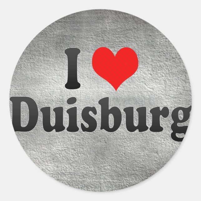 Adesivo I Love Duisburg, Alemanha (Frente)