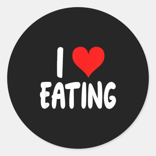 Adesivo I Love Eating Food - Heart -  (Frente)
