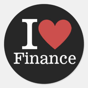 Adesivo I ❤️ Love Finance (para Funcionários) PERSONALIZAD
