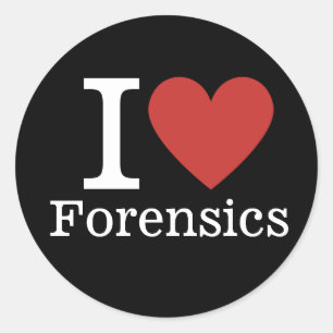 Adesivo I ❤️ Love Forensics for Stuents/Faculty CUSTOM