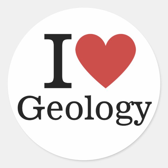 Adesivo I ❤️ Love Geology for Stuents/Faculty CUSTOM (Frente)
