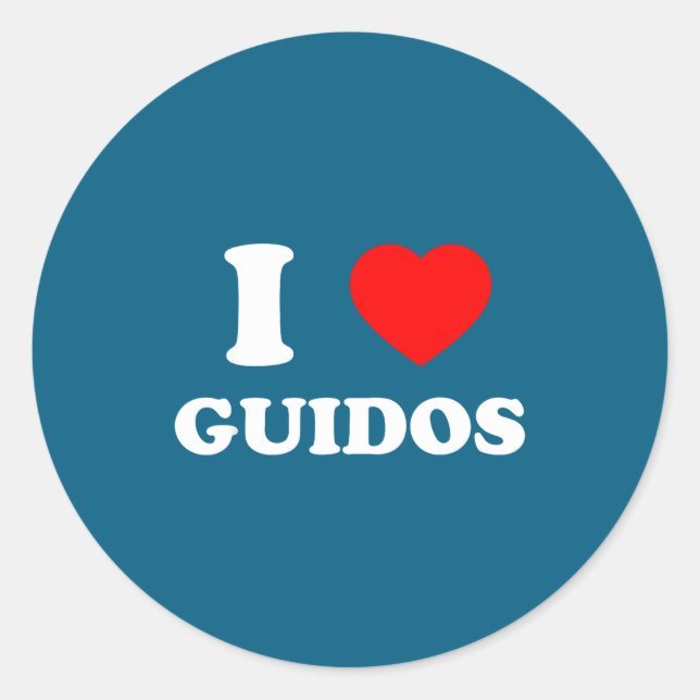 Adesivo I Love Guidos Funny Italian American Quote  (Frente)