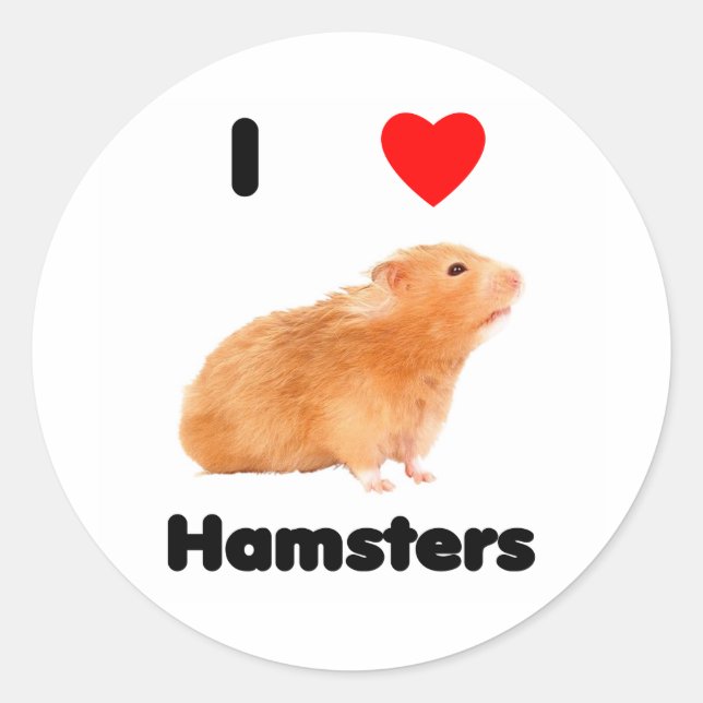 Adesivo I love hamsters Sticker (Frente)