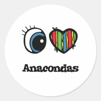 Adesivo I Love (Heart) Anacondas