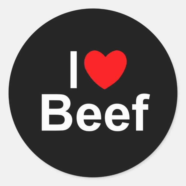 Adesivo I Love (Heart) Beef (Frente)