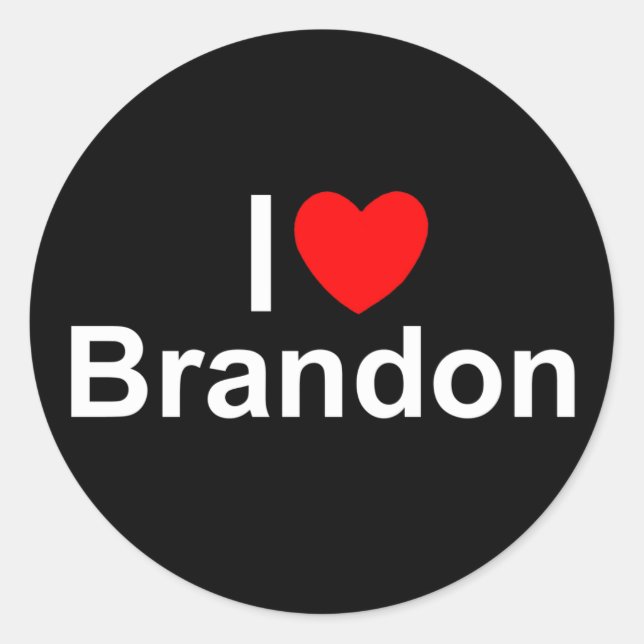 Adesivo I Love (Heart) Brandon (Frente)