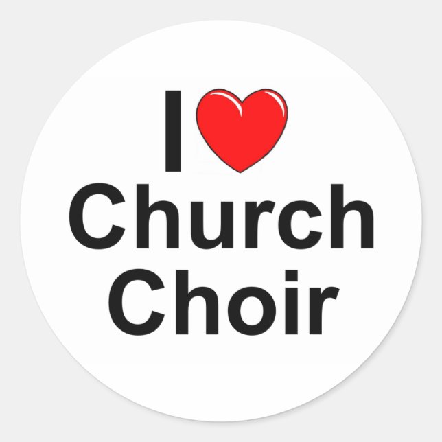 Adesivo I Love (Heart) Church Corir (Frente)