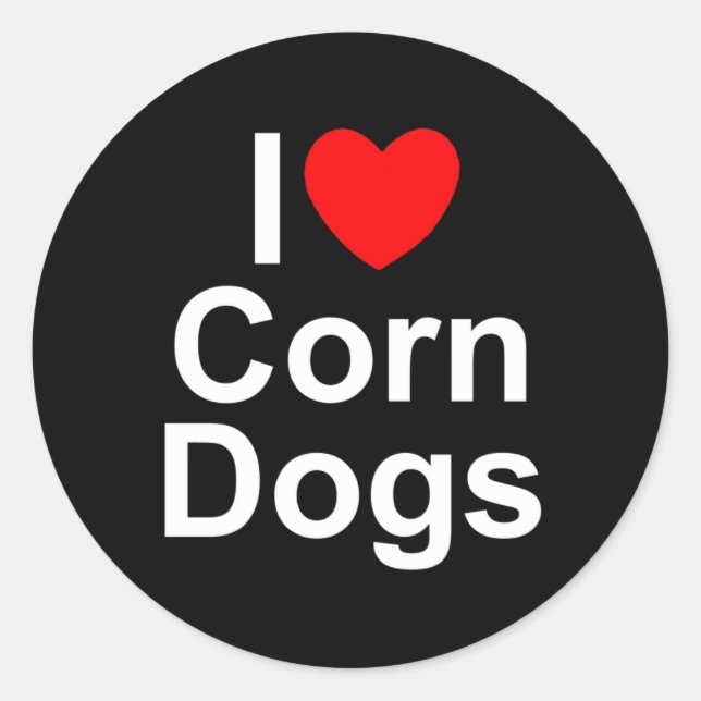 Adesivo I Love (Heart) Corn Dog (Frente)
