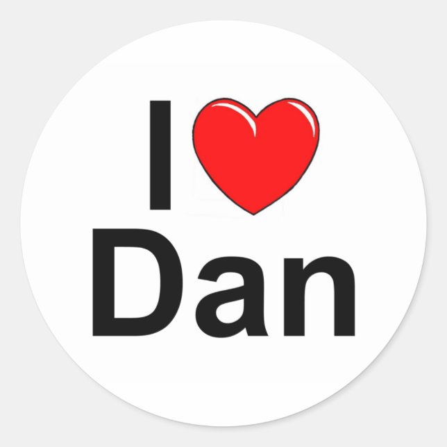 Adesivo I Love (Heart) Dan (Frente)