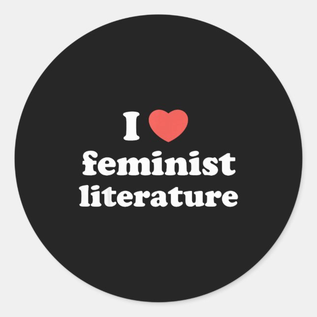Adesivo I Love Heart Feminist Literature  (Frente)
