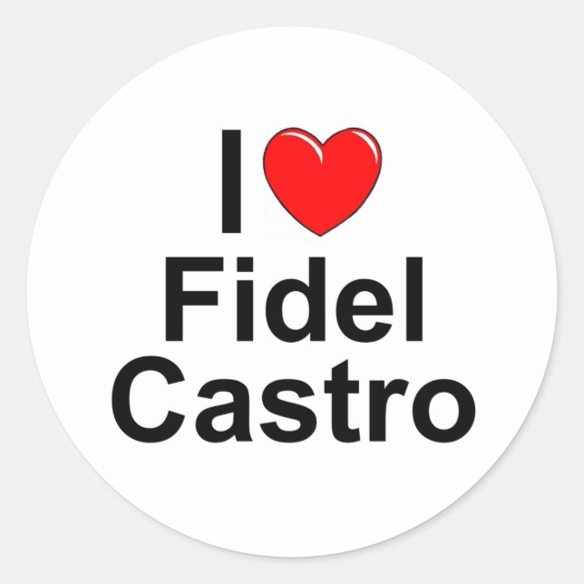 Adesivo I Love (Heart) Fidel Castro (Frente)