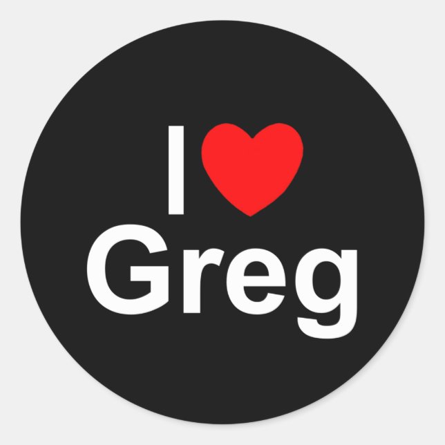 Adesivo I Love (Heart) Greg (Frente)