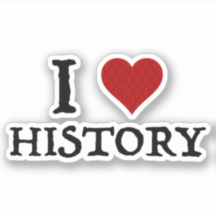 Adesivo I Love (Heart) History