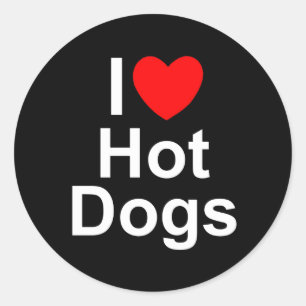 Adesivo I Love (Heart) Hot Dogs