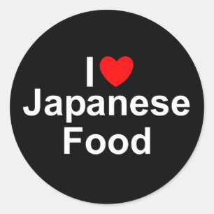 Adesivo I Love (Heart) Japonês Comida