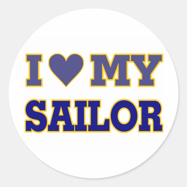 Adesivo I Love (Heart) My Sailor (Frente)