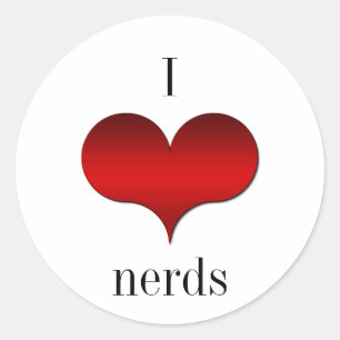Adesivo I Love (Heart) Nerd Stickers