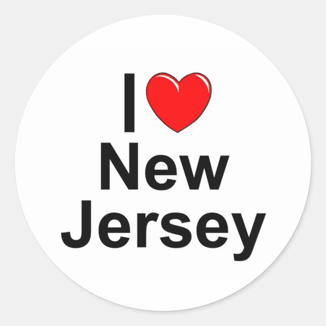 Adesivo I Love (Heart) New Jersey (Frente)