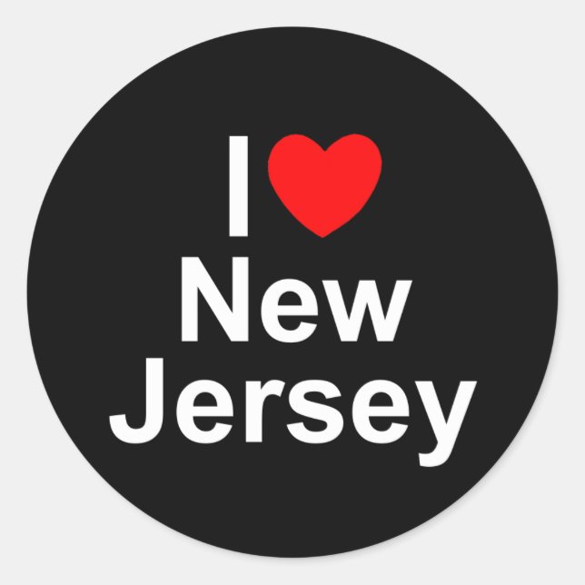 Adesivo I Love (Heart) New Jersey (Frente)