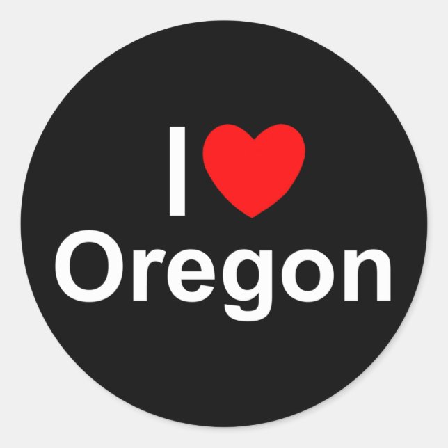 Adesivo I Love (Heart) Oregon (Frente)