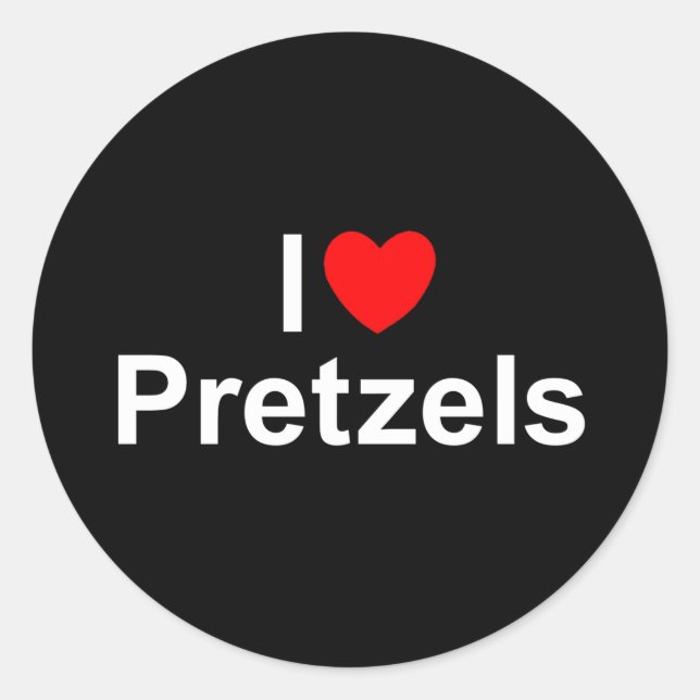 Adesivo I Love (Heart) Pretzels (Frente)