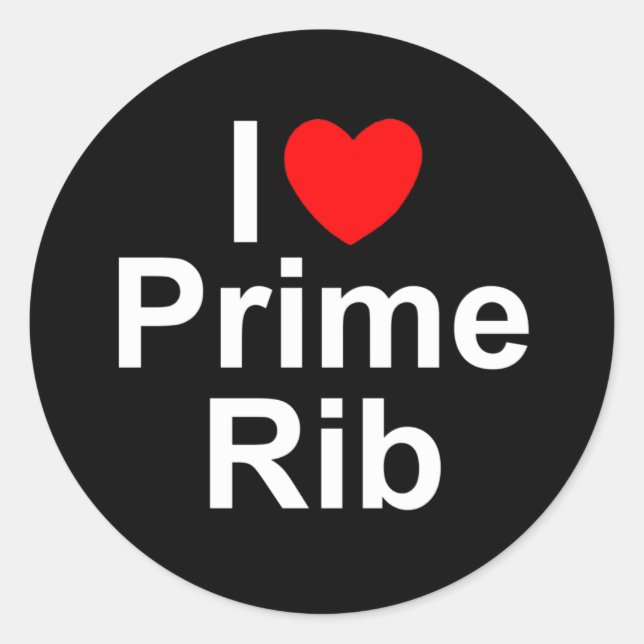 Adesivo I Love (Heart) Prime Rib (Frente)