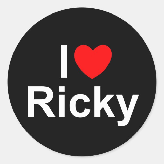 Adesivo I Love (Heart) Ricky (Frente)