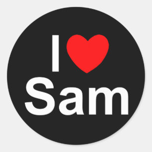 Adesivo I Love (Heart) Sam