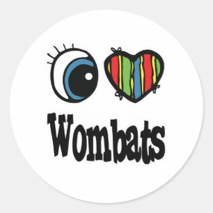 Adesivo I Love (Heart) Wombats