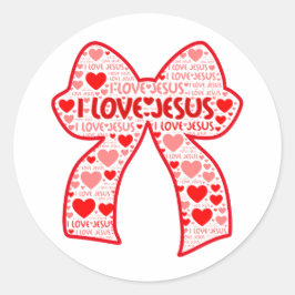 ADESIVO I LOVE JESUS BOWS