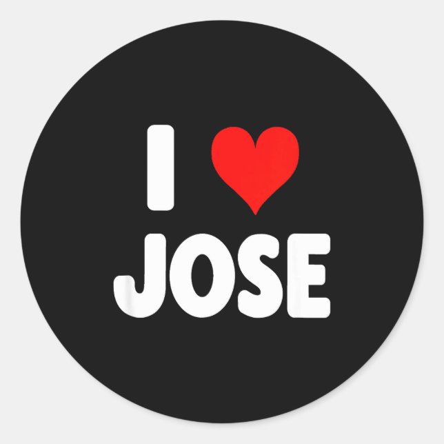 Adesivo I Love Jose - Heart  (Frente)