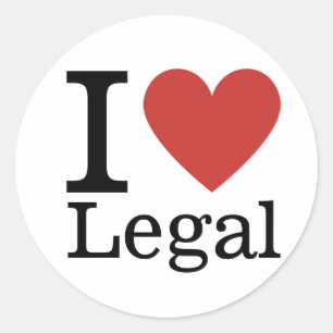 Adesivo I ❤️ Love Legal - Legal Department STICKER