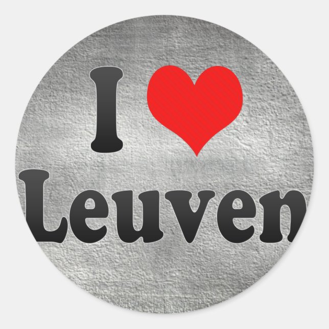 Adesivo I Love Leuven, Bélgica (Frente)