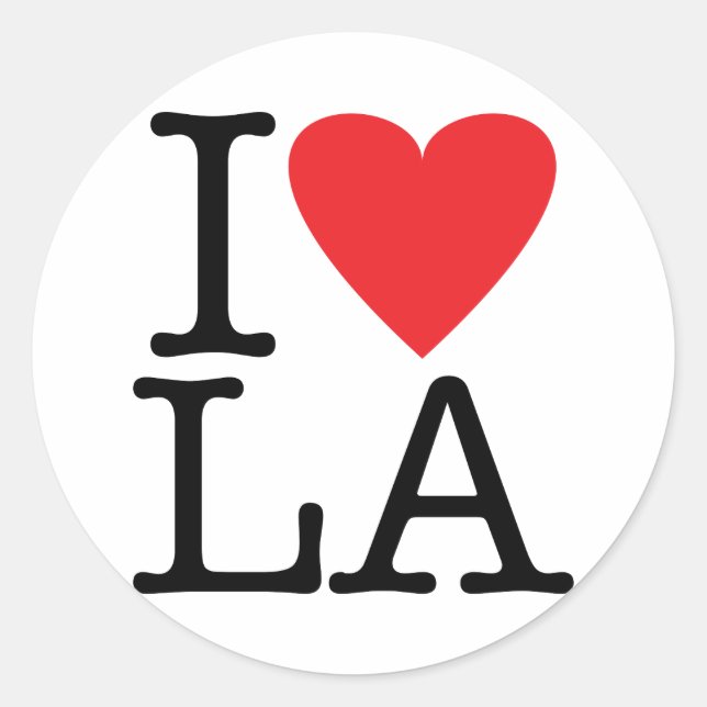 Adesivo I Love Los Angeles Stickers (Frente)