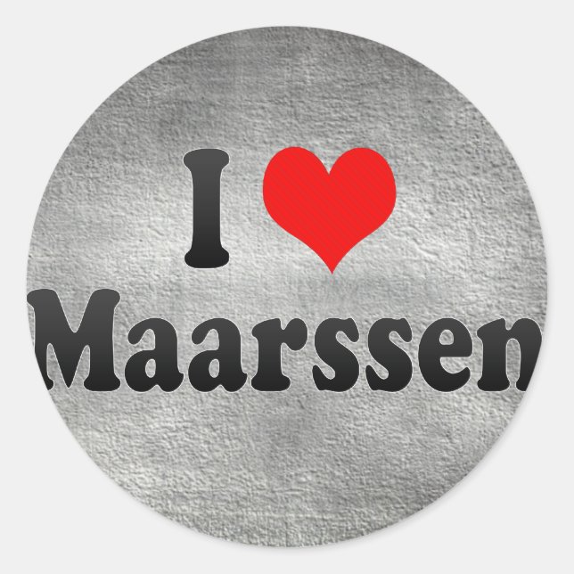 Adesivo I Love Maarssen, Países Baixos (Frente)