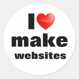 Adesivo I love make websites