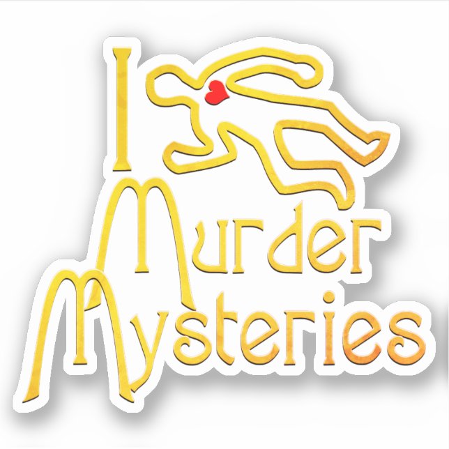 Adesivo I Love Murder Mysteries (Frente)
