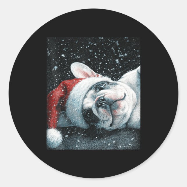 Adesivo I Love My French Bulldog Christmas Cute  (Frente)