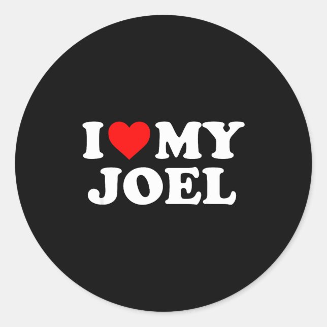 Adesivo I Love My Joel  (Frente)