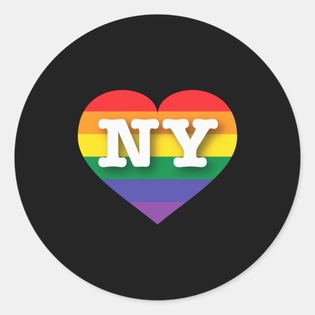 Adesivo I Love New York Rainbow Heart  (Frente)