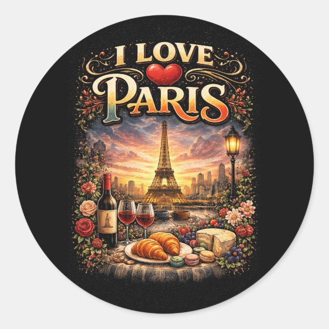 Adesivo I Love Paris (Frente)