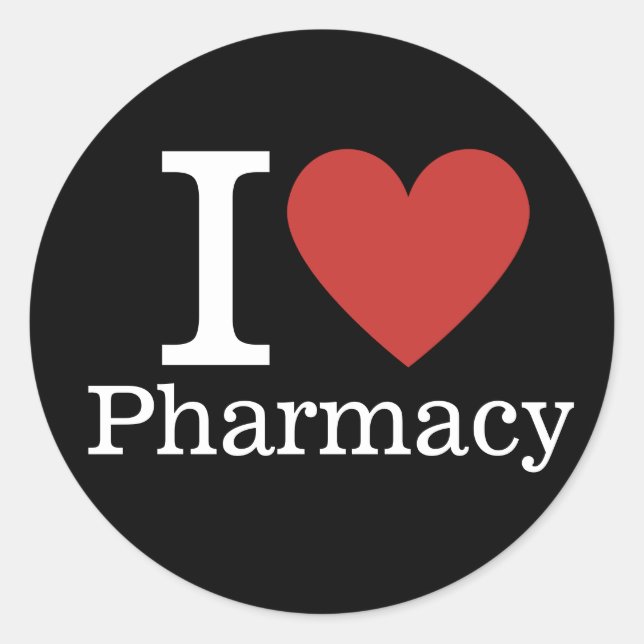 Adesivo I ❤️ Love Pharmacy for Stuents/Faculty CUSTOM (Frente)