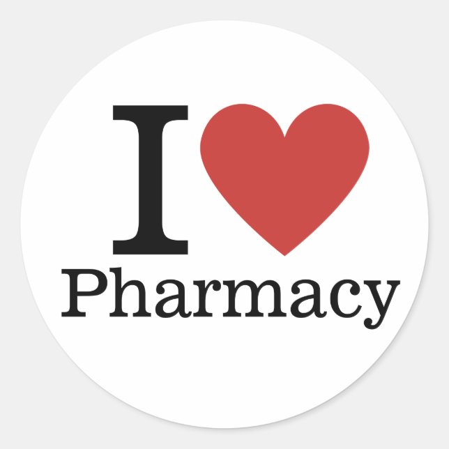 Adesivo I ❤️ Love Pharmacy for Stuents/Faculty CUSTOM (Frente)