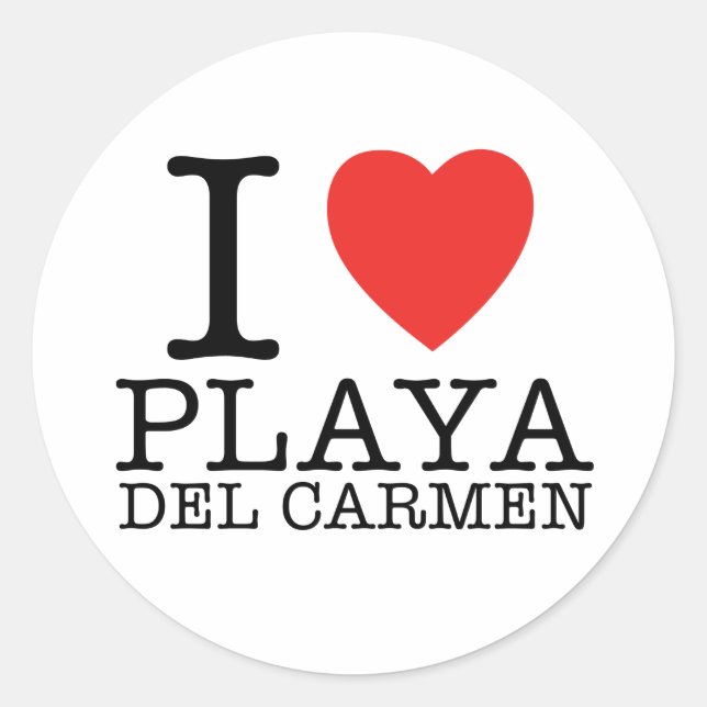Adesivo I love Playa del Carmen (Frente)