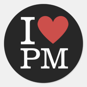 Adesivo I Love PM Project Management Funcionarios PERSONAL