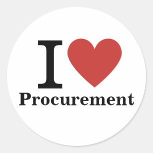 Adesivo I ❤️ Love Procurement (para Funcionários) PERSONAL