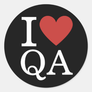 Adesivo I ❤️ Love Quality Assurance Funcionarios PERSONALI