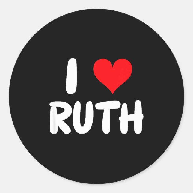 Adesivo I Love Ruth - Heart - Name  (Frente)