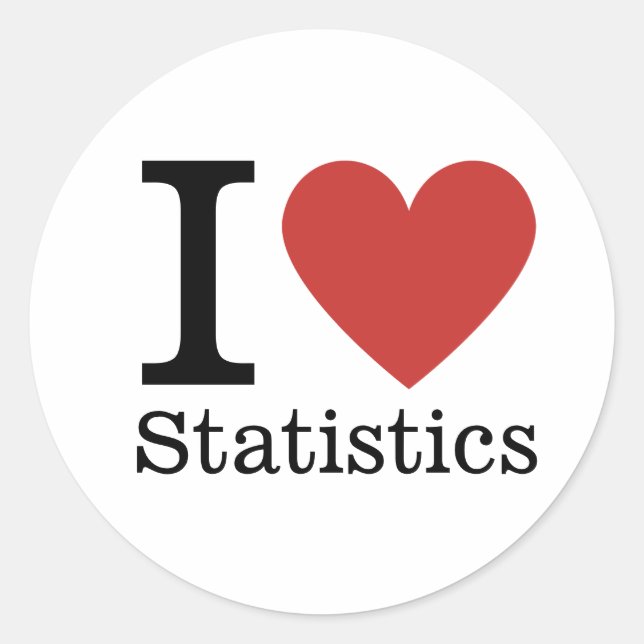 Adesivo I ❤️ Love Statistics STICKER (Frente)